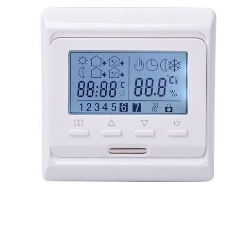 Nyomó gombos programozható Termosztát - padló, és levegő érzékelő szondával