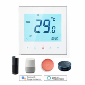 Prémium Wifi - üveg termosztát fehér színben B1000