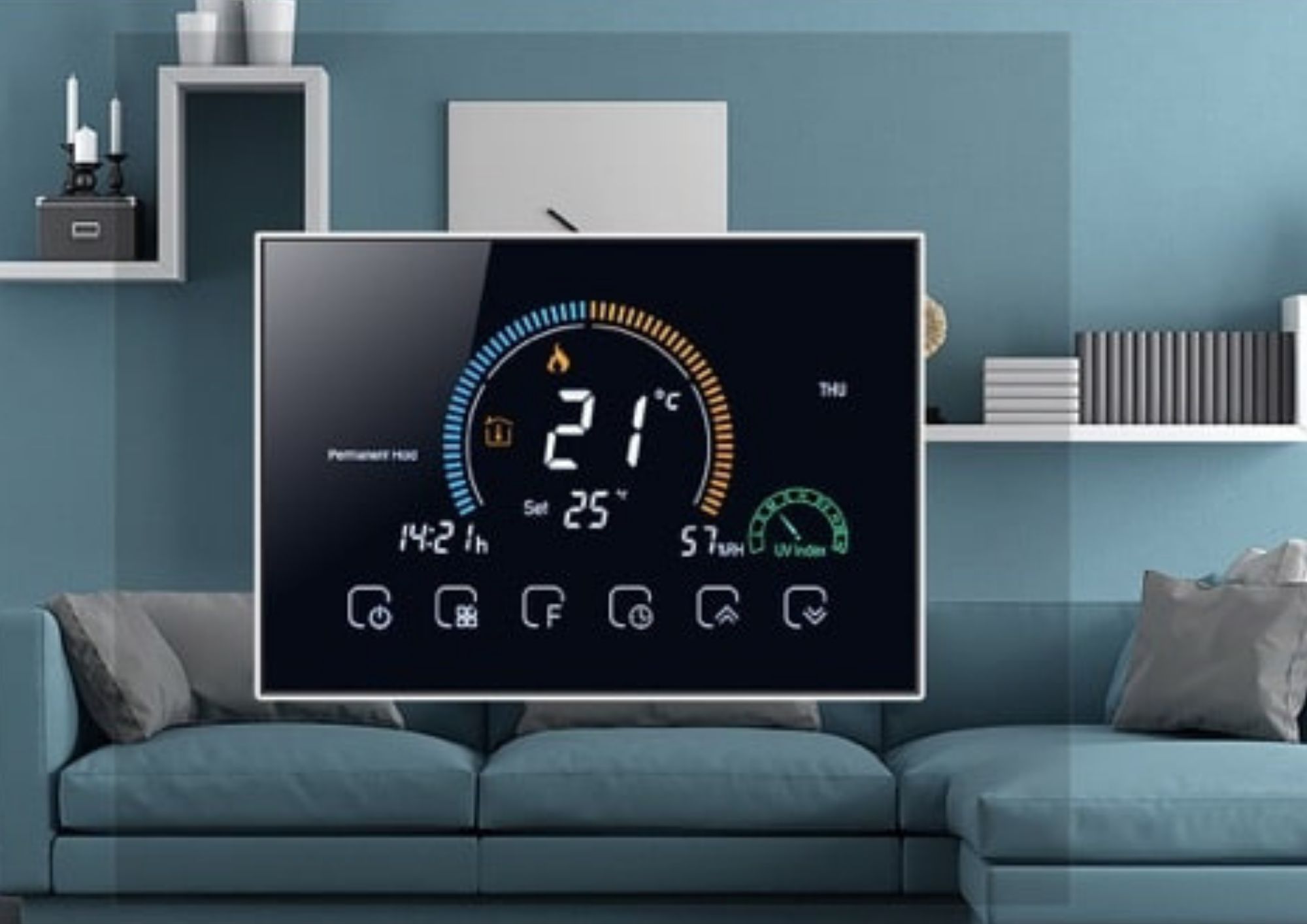 termosztat luxus digitalis wifi termosztat