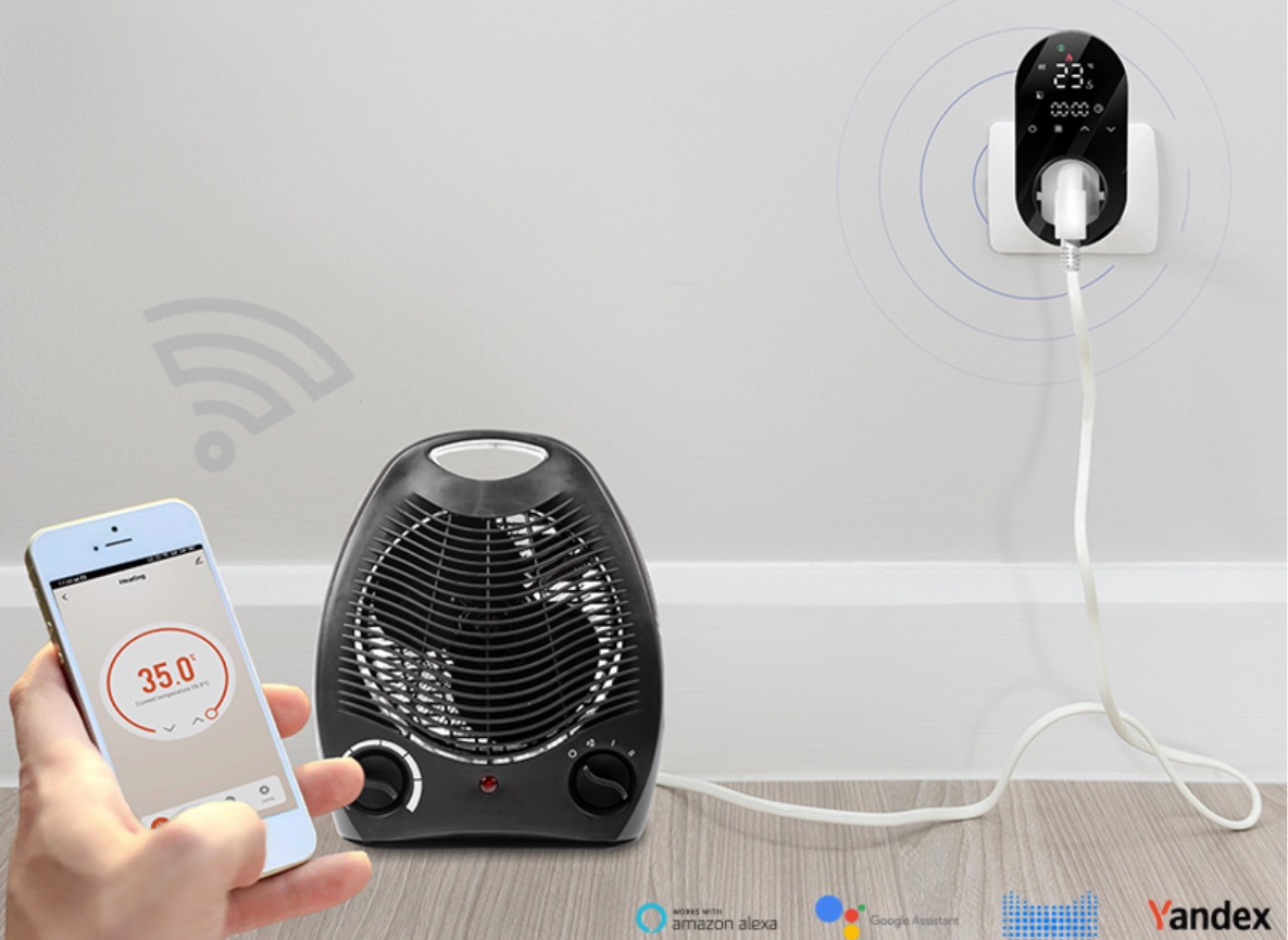 Programozható BHT-12E-WiFi Konnektor termosztát – dugalj termosztát 16A - Image 6