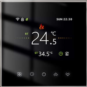 Luxus WIFI termosztát (standard méret) fekete színben B2000