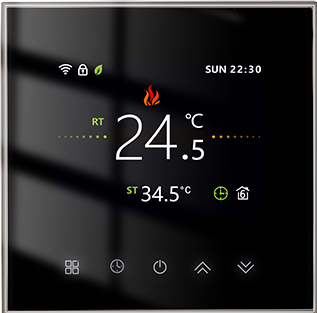 Luxus WIFI termosztát (standard méret) fekete színben B2000