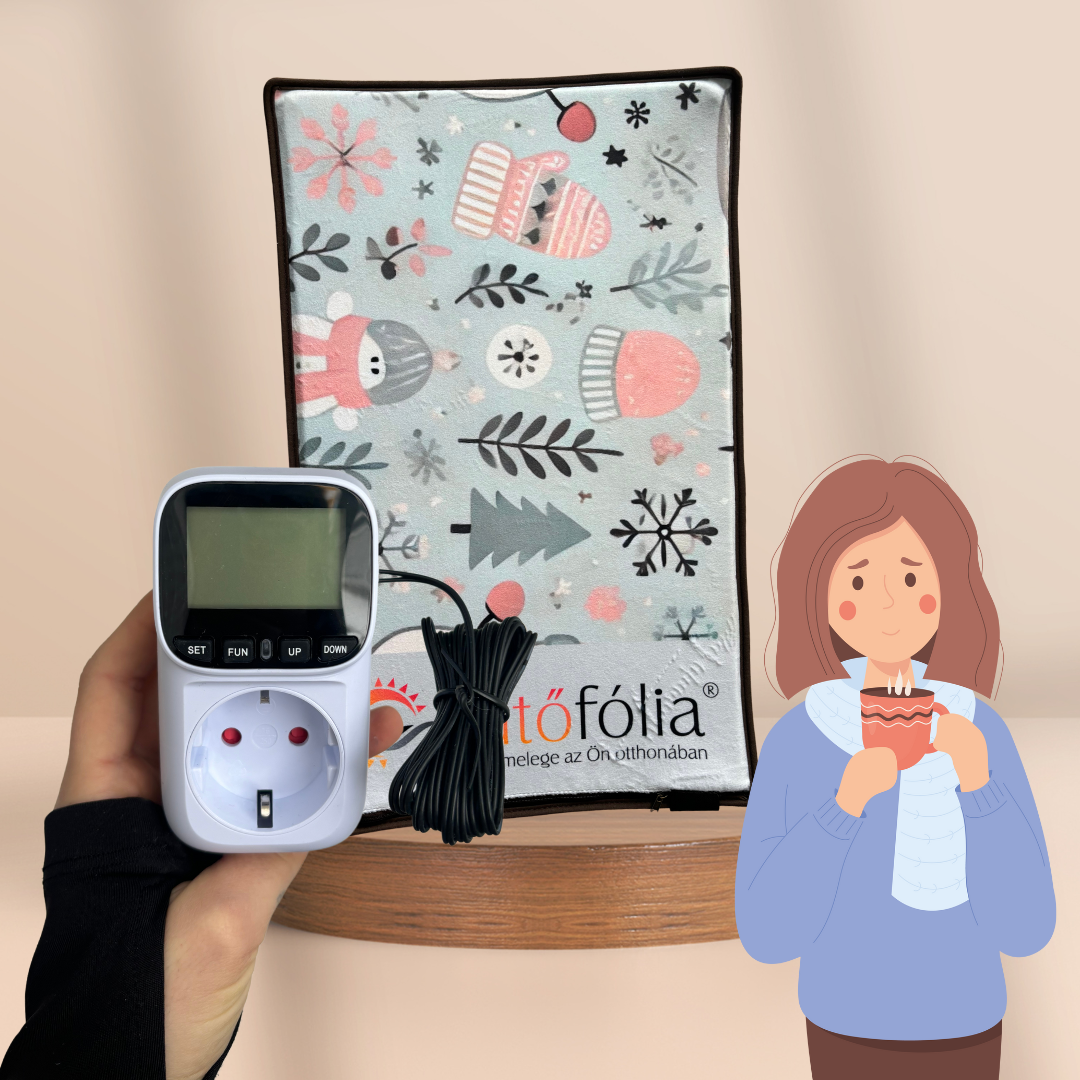 Infra Lábmlegítő Párna- 25x50cm- Termosztáttal