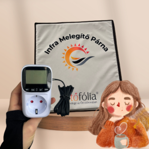 Infra hátmelegítő párna- 50x50cm- Termosztáttal